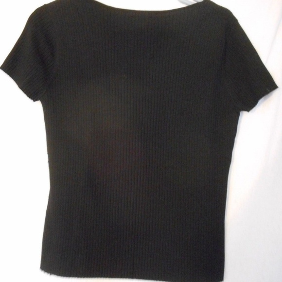 August Silk silk blend Black short sleeve Sweater - Picture 4 of 5
